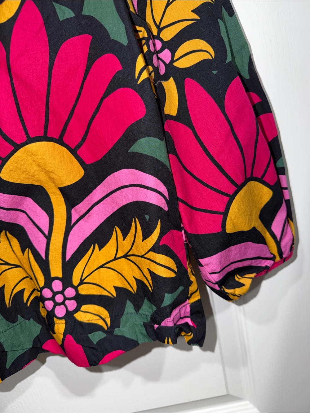 J. Crew V-neck cotton poplin top in Ratti grandi fiori print size XLarge floral - Picture 3 of 6